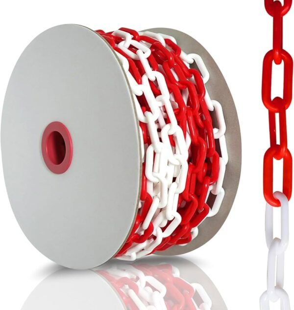 Chaine plastique 6mm du balisage 25m